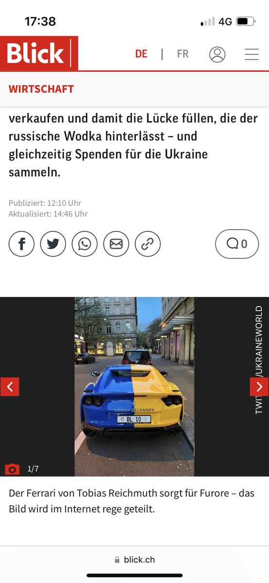 his Ferrari goes viral our Ferrari was given away to #Ukraine 🤨