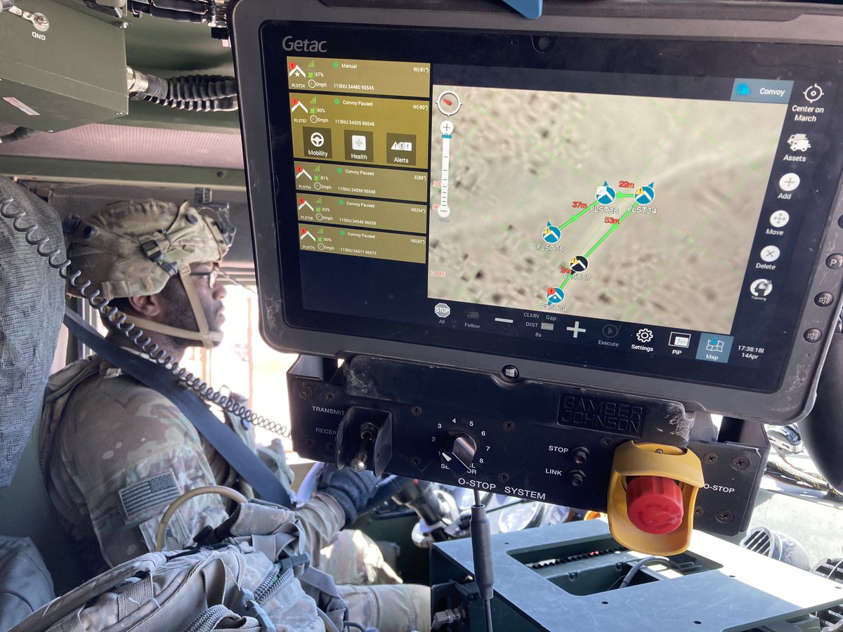 Fantastic opportunity this past week to ride in an autonomous convoy <a href="/NTC_UPDATE/">Fort Irwin NTC</a> and see how this capability will impact battlefield distribution!  <a href="/devcom_gvsc/">U.S. Army DEVCOM Ground Vehicle Systems Center</a> and our <a href="/SCoE_CASCOM/">U.S. Army CASCOM</a> teammates are focused on the LSCO fight! <a href="/TedMartin1775/">Ted Martin</a> <a href="/PaulFunk2/">GEN Paul E. Funk II</a> @ArmySustainment @NTCLead6