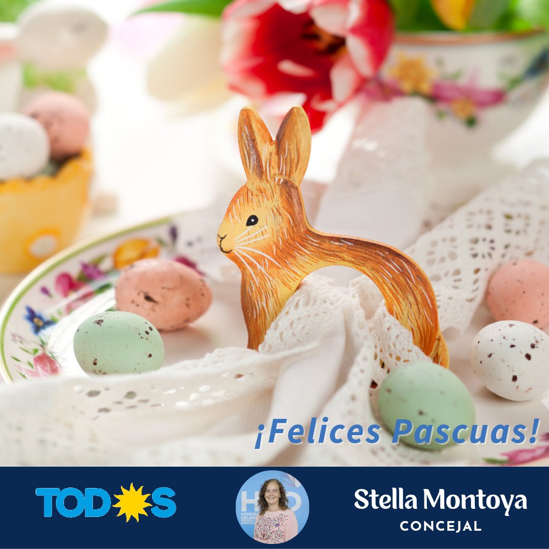 StellaMConcejal's tweet photo. 💞🐰Que estas pascuas fortalezcan nuestro espíritu.

¡Felices Pascuas!

#StellaMontoya #Concejal https://t.co/988iZodWkI