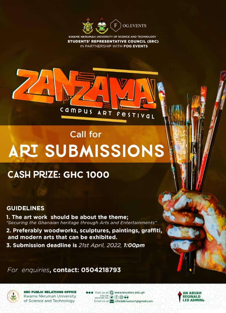 kobby_dizzle's tweet photo. βοΈ πππππππππ βοΈ πππππππππ βοΈ
ZANZAMA CAMPUS ART FESTIVAL
Call For Art Submissions
#Knustgh
#knust_src https://t.co/vthlxPZcQs