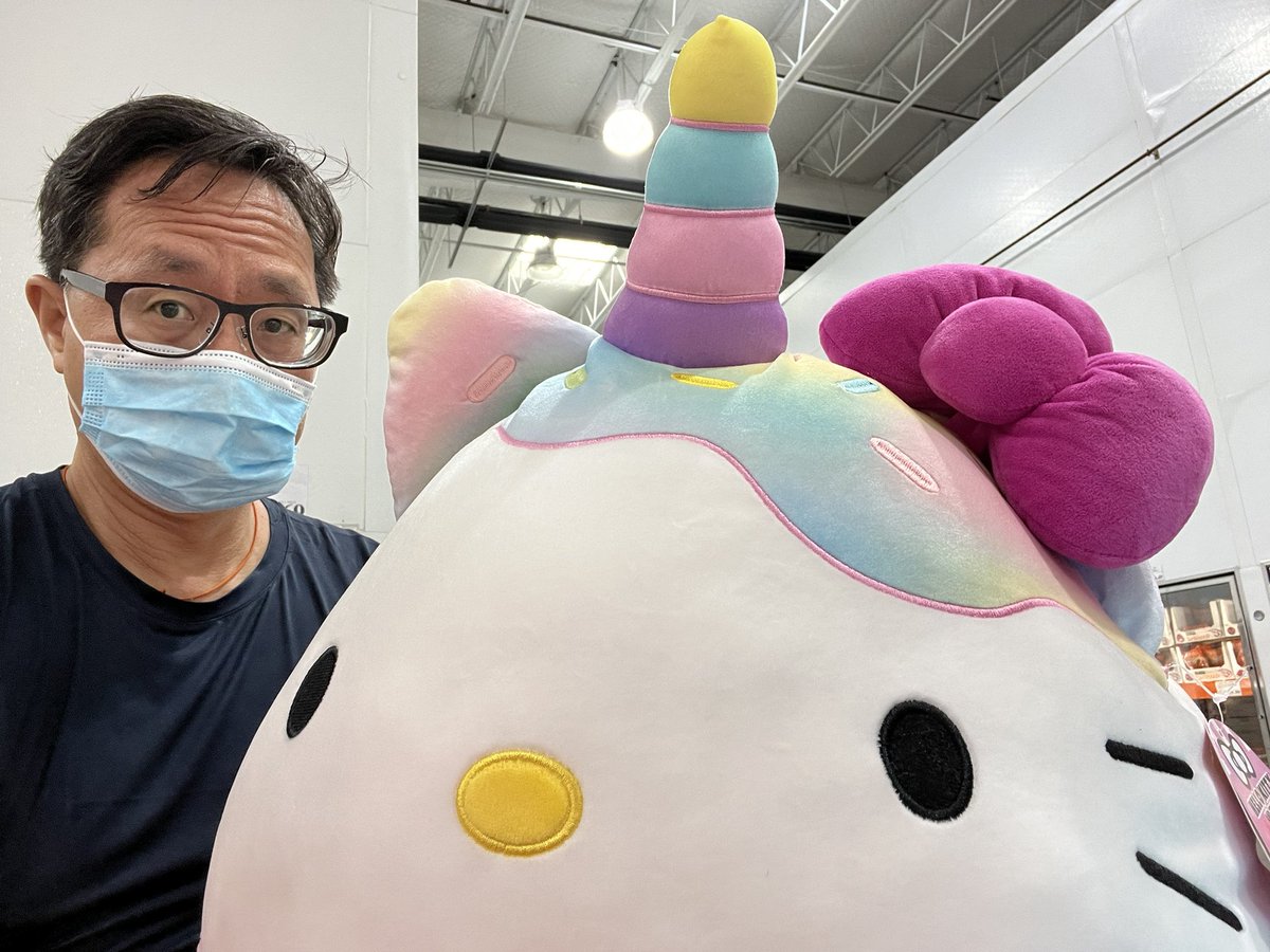 CurtisSChin's tweet photo. Ahem. #HappyEaster. @squishmallows @sanrio @hellokitty 🎀 #Easter #HelloBunny #HelloKitty https://t.co/ISrS4GQLd6