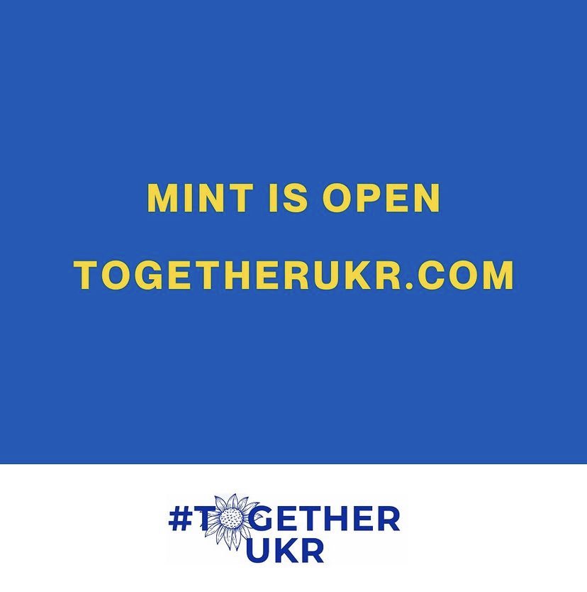 MINT IS OPEN 💥

mint.togetherukr.com

💙💛