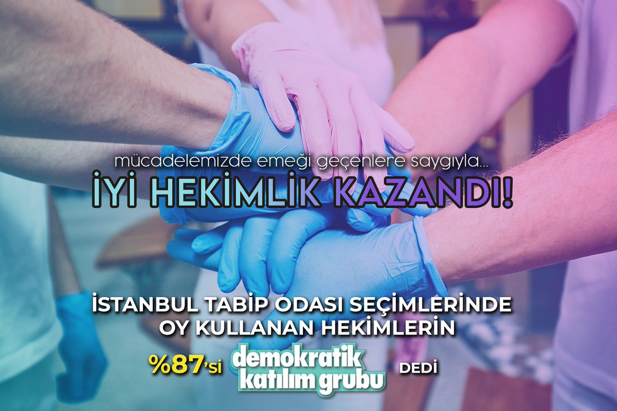 Biz gitmiyoruz, buradayız! %87, "Mücadeleye devam!" dedi. 

Bu zaferi mücadelemizde yitirdiğimiz hekimlere armağan ediyoruz.