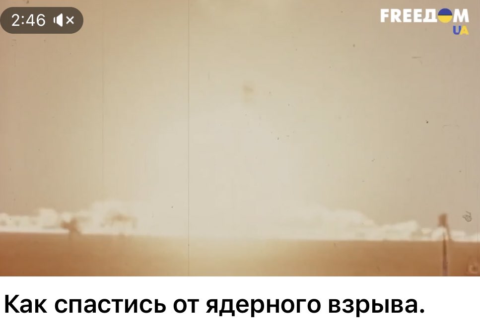 achkhikvadze's tweet photo. How to survive nuclear attack, is what Ukrainian tv instructs people about. https://t.co/PC1CcrReOg