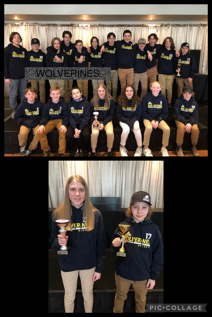 Great time at the @DJHLnews banquet last night for the Wolverines - congrats to team MVP #17 Nathan Morgan and Most Dedicated #23 Ella Meade