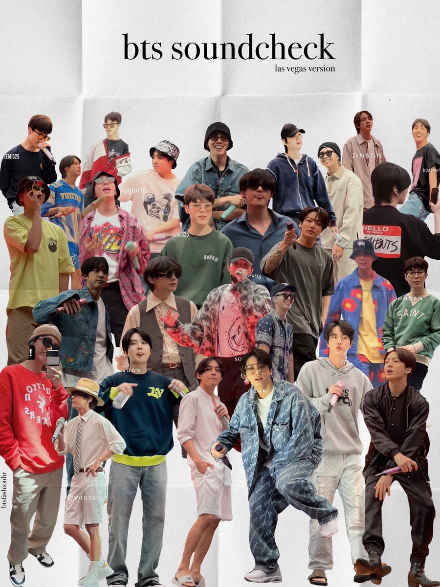 btsfashionhr's tweet photo. bts soundcheck looks (las vegas ver.) https://t.co/TXhnucEMt6