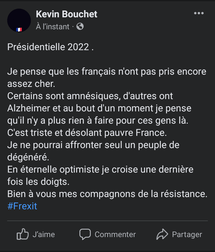 KevinBouchet45's tweet photo. Présidentielle 2022 #Frexit https://t.co/J0zhEn0mtC
