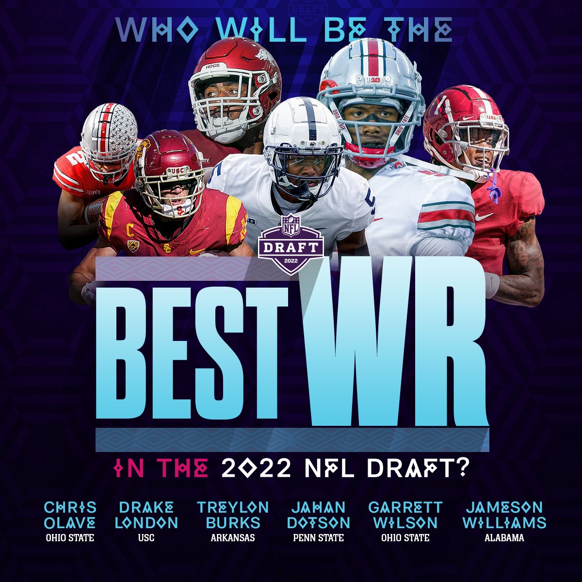 NFL on X: 'Which receiver would you draft? 