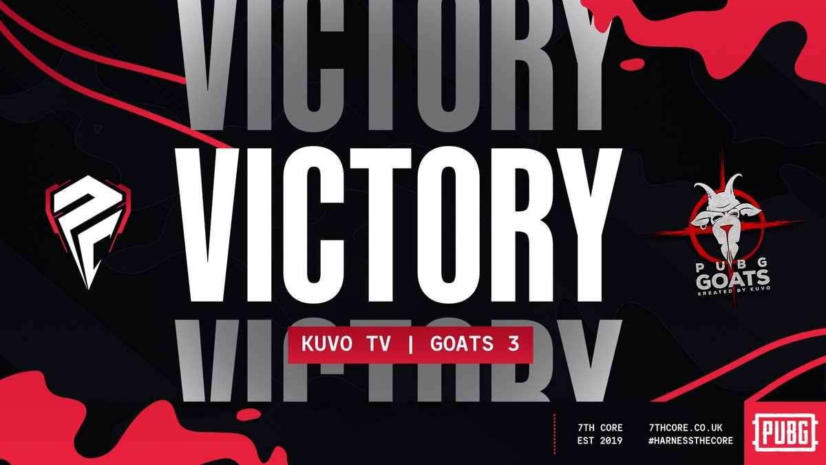 7th Core | 7C PUBG

We're in <a href="/TvKuvo/">Kuvo TV</a> Goats 3 finals!! 

Finished overall in second place 🥈with the only team to secure TWO CHICKEN DINNERS!!

Incredibly proud of our lads to have their efforts rewarded 😎

Bring on the finals...

#HarnessTheCore