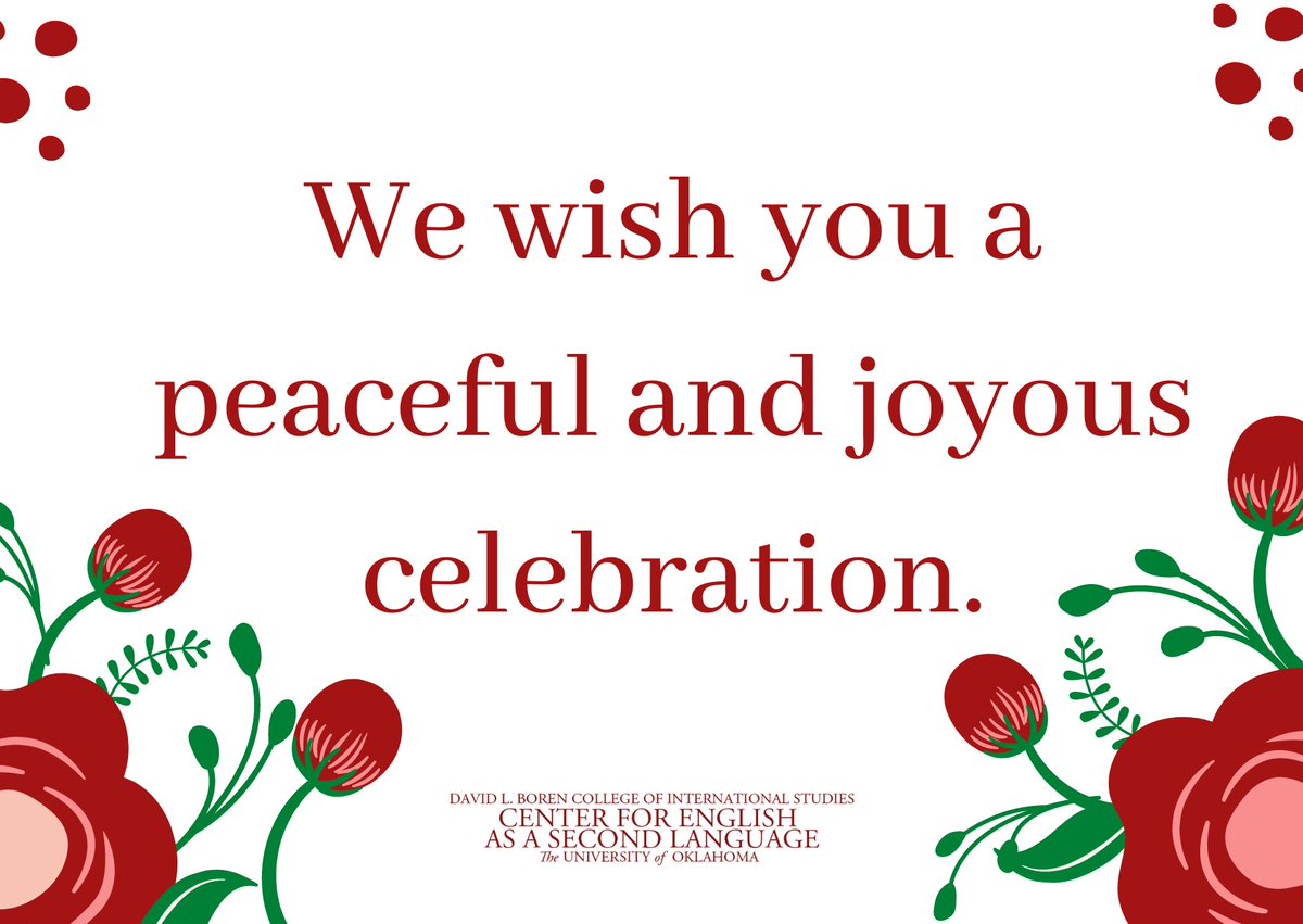 From all of us at OU CESL, we wish you and your family had a joyous celebration during Passover and Easter.#oucesl #Internationalstudents