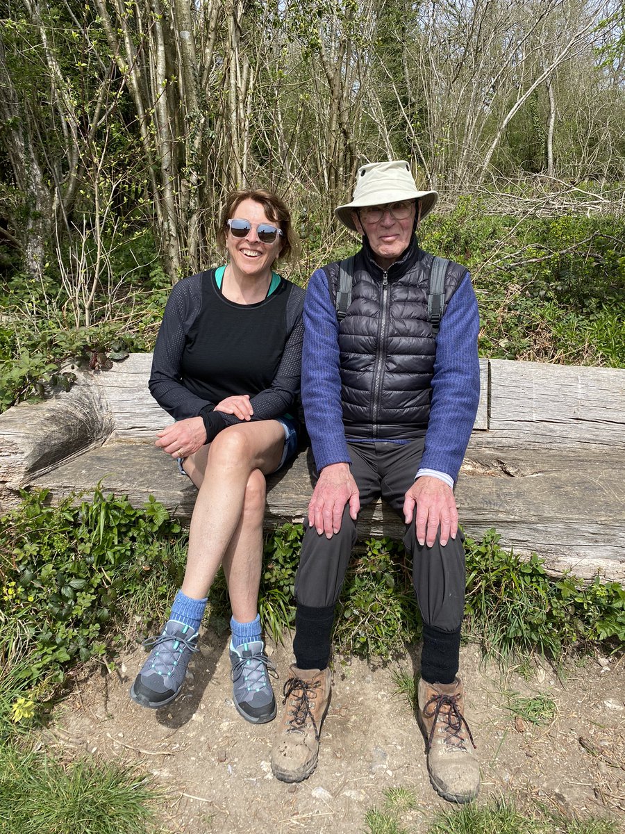 Lizziemwalker's tweet photo. Love my dad. This man is a few weeks off 92 and managed nearly 6 miles and 1000ft of climbing today. I am such a lucky daughter. https://t.co/VzLLOSaSJw