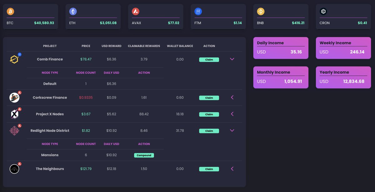 New features for the dash dropping real soon. 
No more manual entries. Still no wallet connection required..

We've already integrated <a href="/combfinancial/">COMB Financial</a> @Corkscrew_Fin @projectxfinance <a href="/redlight/">Redlight Network</a> <a href="/HiNeighbours/">The Neighbours</a> @_ThorFinancial @VaporNodes 

Who's next? 👀🔥

#NodeLife #NaaS #Crypto