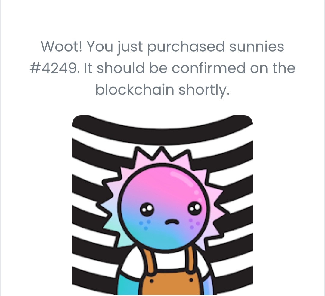 I missed my little sunnie fren... so got another of the floor.
<a href="/thesunniesnft/">the sunnies 🌞</a>