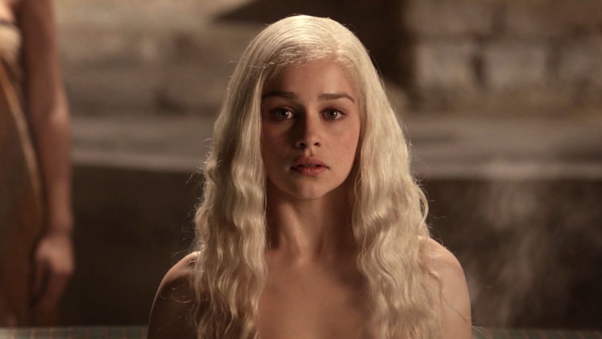 daeneyre's tweet photo. it’s been 11 years since emilia clarke made her first appearance as daenerys targaryen and carried the entire show on her back. https://t.co/FR3jkzxX8v