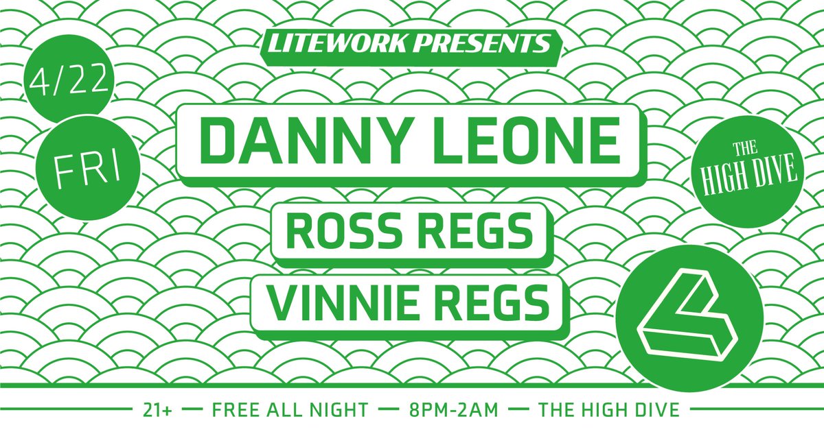 LiteWorkDET's tweet image. Hope everyone has had a wonderful and safe weekend!

While you’re here, let’s talk about next weekend…

FRIDAY
#DannyLeone 
@rossregs 
@vinnieregs 

@ The High Dive
Doors at 8
FREE