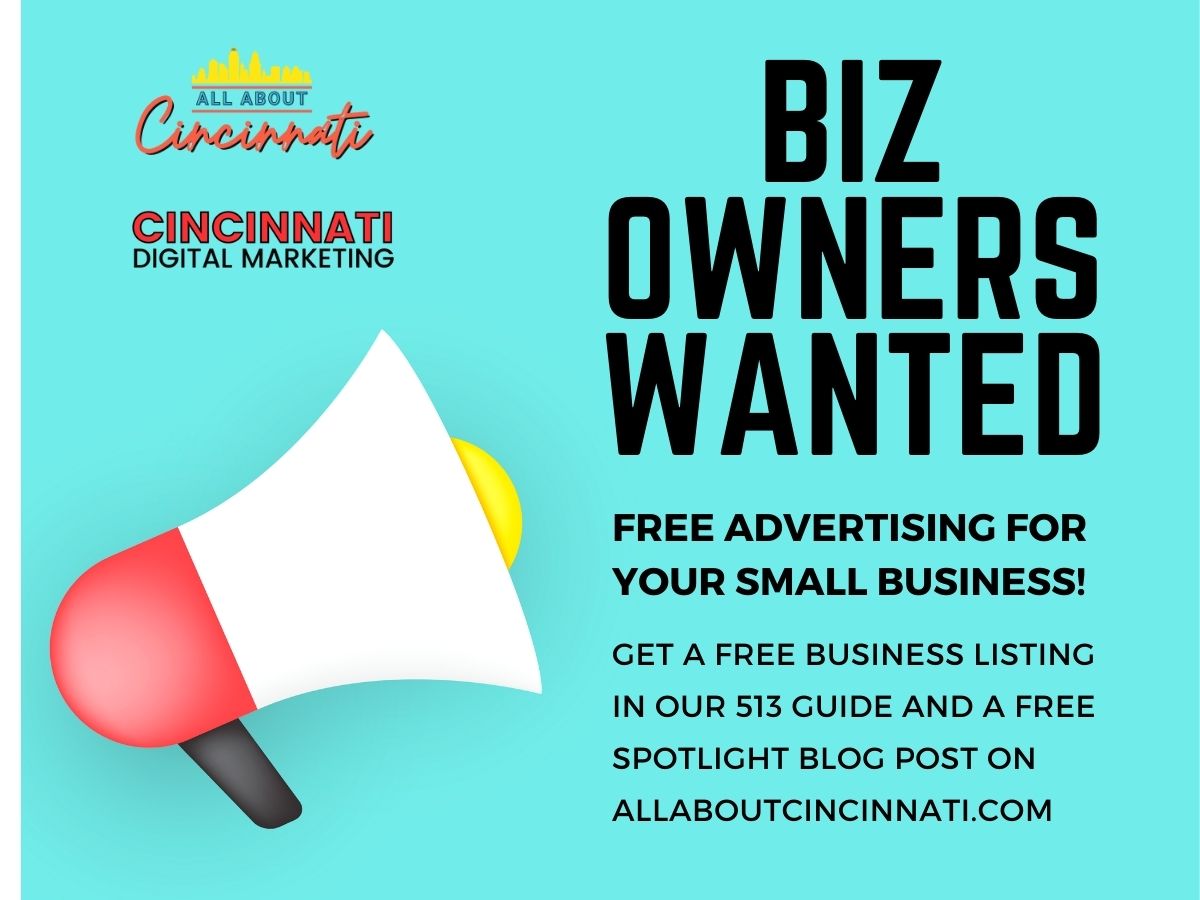 Offering a free business spotlight blog post on AllAboutCincinnati.com for #Cincinnati #smallbusinesses! Get more exposure with this free advertising - limited spots available, offered by <a href="/DigitalCincy/">CincinnatiDigitalMarketingLLC</a> . 
Interested? Email allaboutcincinnati1@gmail.com.