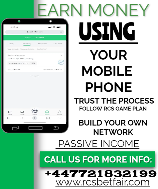 RCSBetfair's tweet photo. Let`s earn money together. Join now! Earn money while using your mobile phone.

Register Now!

Facebook: https://t.co/C0jATFVLGb
Telegram: @eliseclare29
WhatsApp: +447721832199 https://t.co/rwitaY3gsp