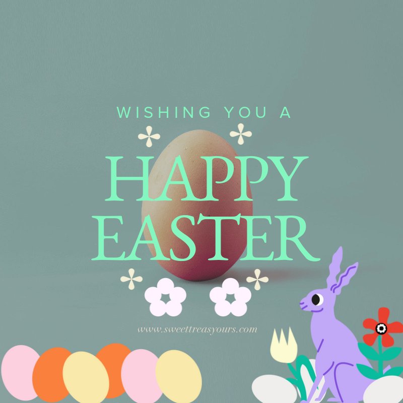 SweetTreasYours's tweet image. May you all have a blessed and peaceful day!  

#SweetTreasYours #HappyEaster
Find out more:
sweettreasyours.com