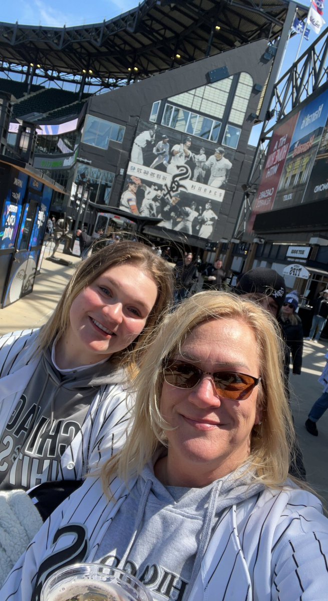 carolRsheahan's tweet photo. First game of the season with my first born!! New section this year. First row! Go Sox!!!! #20gamepkg #changethegame #section103 https://t.co/an01iQ8ki3
