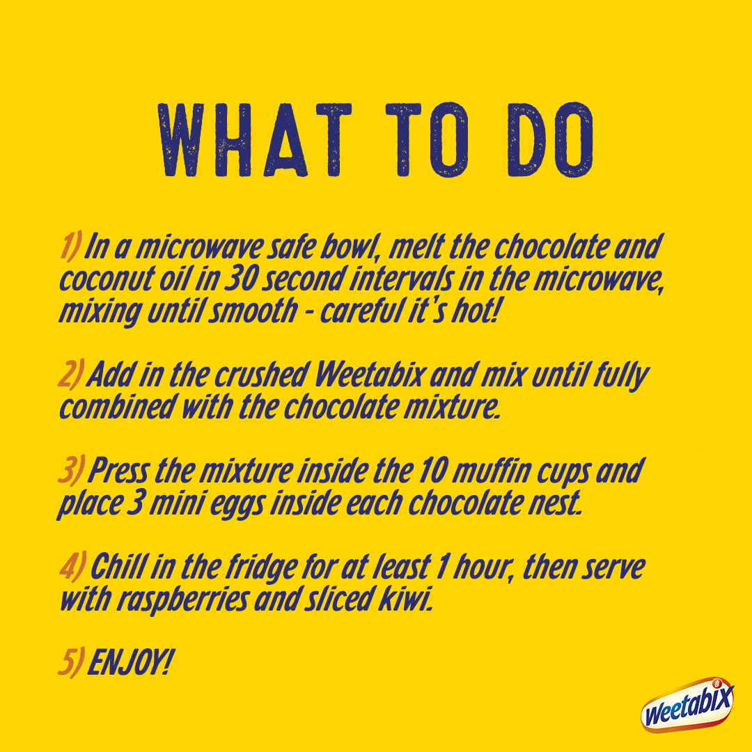 weetabix's tweet photo. Happy #Easter π° Get creative today and rustle up some delicious Weetabix Easter Nests π£ An activity that the whole family can get involved with because time spent together is time well spent π #HaveYouHadYourWeetabix #EasterTreats #EasterNests https://t.co/Hy3nSX95CF