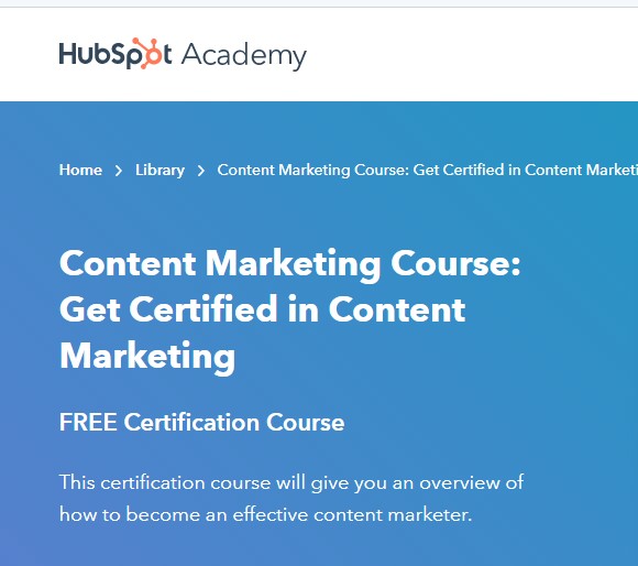  Curso de marketing de contenidos de HubSpotEl marketing de contenidos es esencial para casi cualquier negocio en internet. HubSpot te da la formación perfecta para familiarizarse con esta estrategia. https://academy.hubspot.com/courses/content-marketing?library=true&=