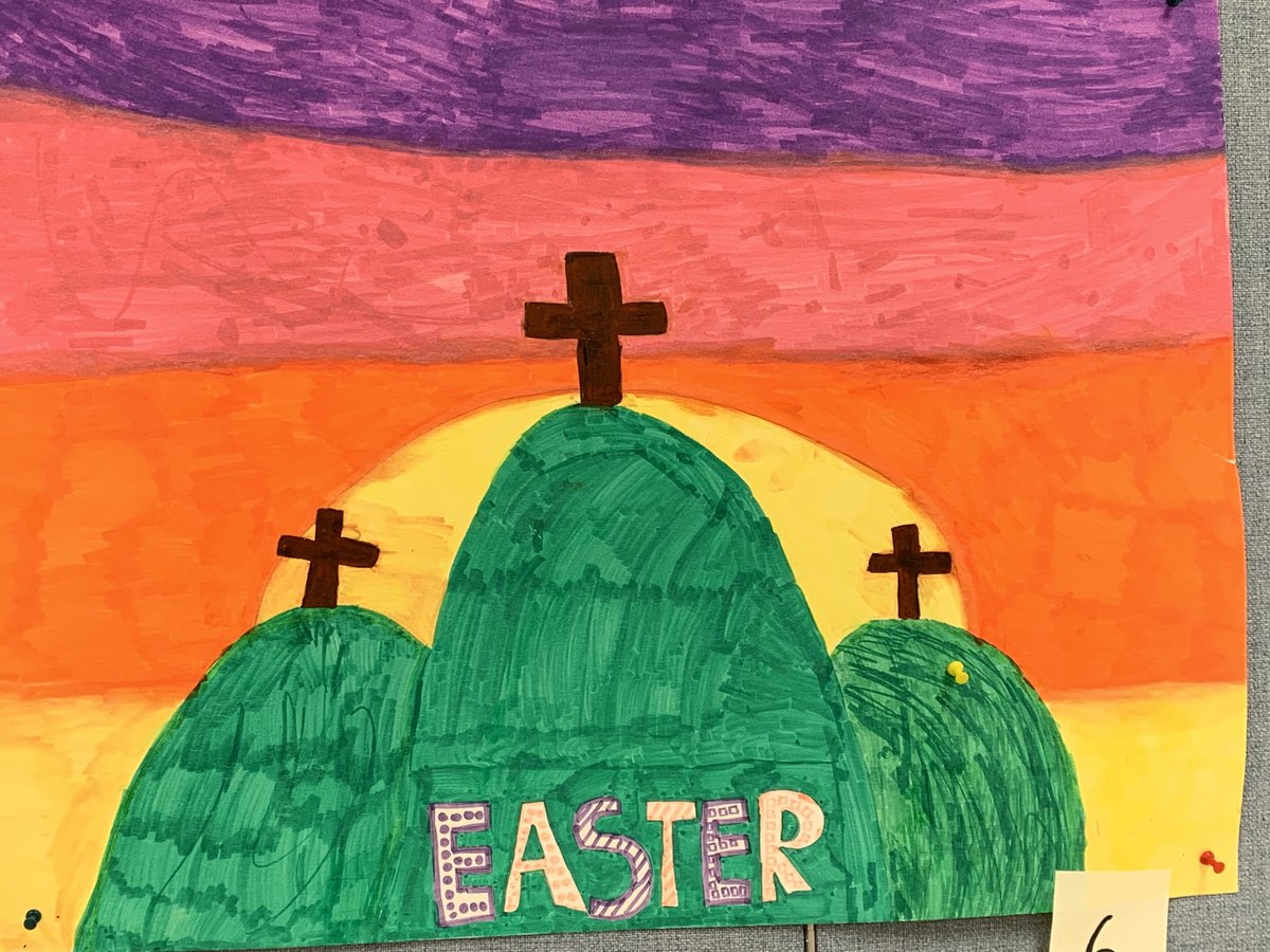 SjrSchool's tweet photo. Our students decorated the school cafeteria & shared their posters of Easter Joy. Wishing all our families a glorious Easter Day! #WeAreSJR, #sjrproud, #sjrstrong, #archphilly, #AOPS_schools, #AOPS, #AOPtech, #equippingsaints, #exploreAOPS, @AOPS_Schools https://t.co/k4jigCoDg2