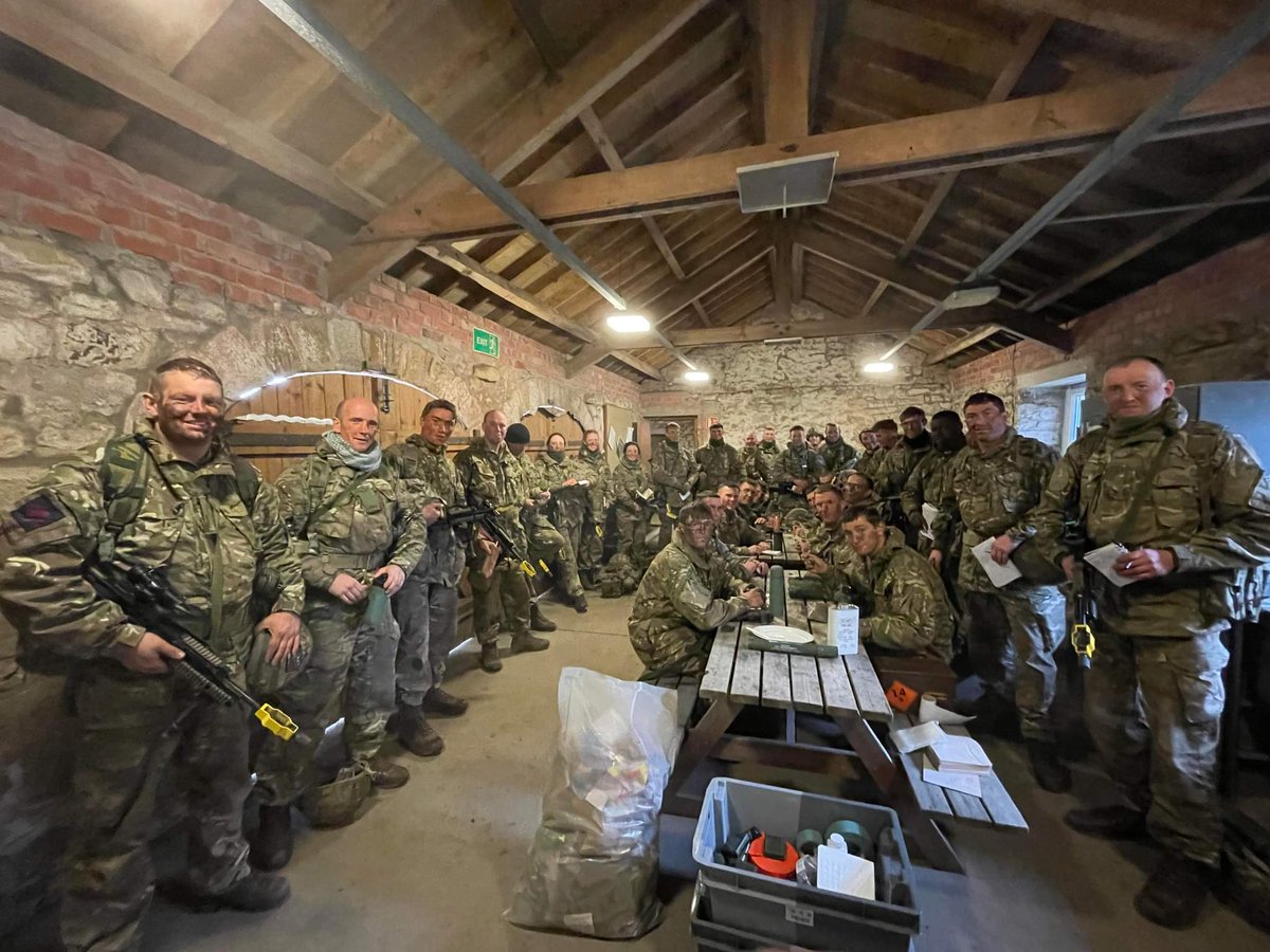They say an Army Marches on its Stomach, here is the proof, a picture last week of Reserve Recruits in Otterburn Training Area on The final Ex of their MOD 3.

#WeAreATUScotland 
#BrilliantBasics 
#getonthelog
