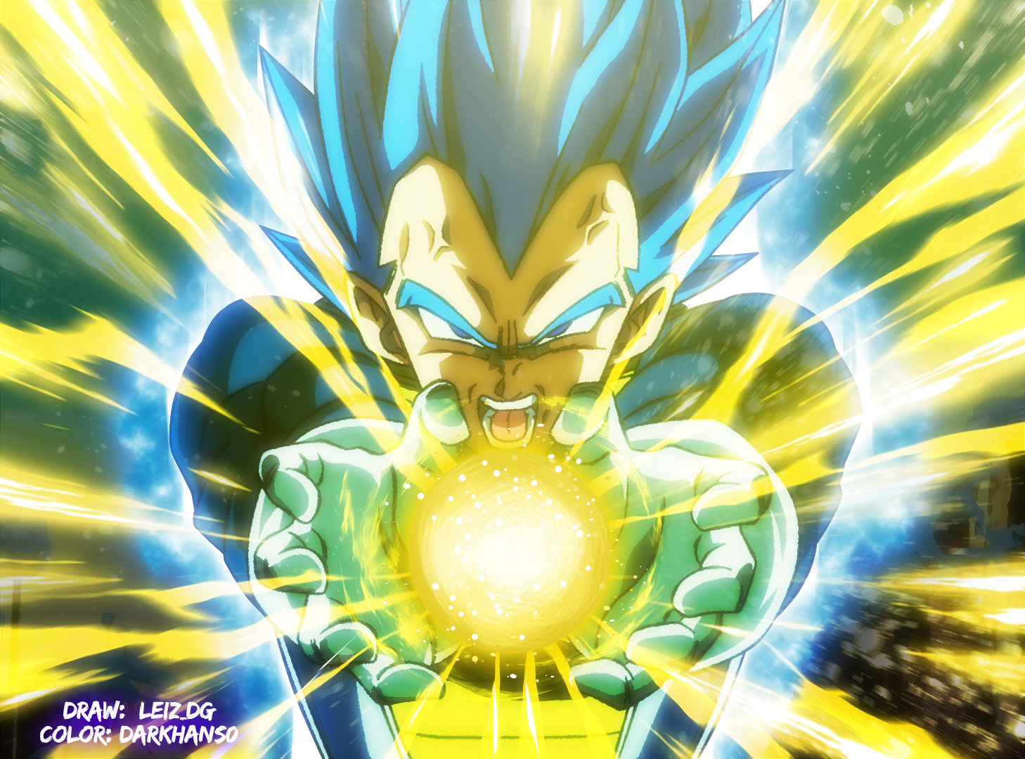 Drawing Vegeta Super Saiyan Blue, FINAL FLASH