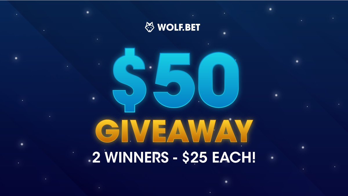 wolfdotbet's tweet photo. 🔥 $50 Giveaway! 🔥

2 WINNERS - $25 EACH!

👉 Follow us
❤ Like &amp; Retweet
🐺 Comment your https://t.co/VpGCv872q3 Username

Ends in 7 days!
Good luck everyone 🍀

#giveaway #cryptogiveaway #crypto #dice #btc #eth #xrp #trx #bch #doge #casino #freeCrypto https://t.co/3SNp6gCtfr