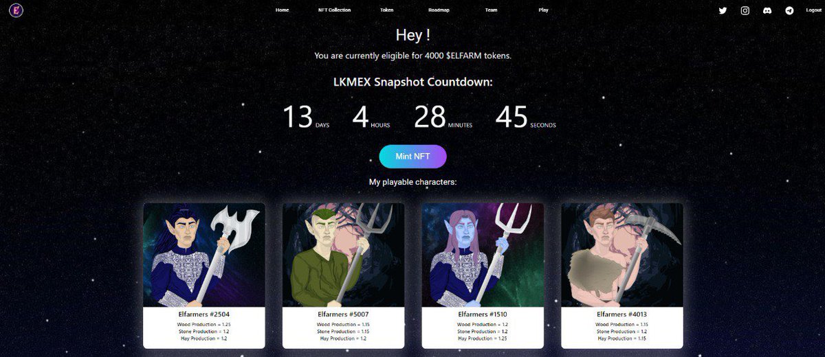 A sneak peek into our Maiar Login and where you will be able to see your Elfarm NFTs among other features. Stay tuned! ⚡️✨

#Maiar #EGLD #ELFARM #ElrondCommunity #SneakPeek