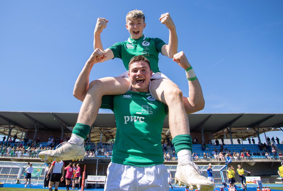 PBCCricket's tweet photo. A very successful U18 6 Nations for @IrishRugby culminated with a comprehensive victory over a game @Federugby with two of the tries coming from our own Ben O’Connor &amp; Danny Sheahan, and another good performance from Jacob off the bench. Many congrats to Head Coach, Paul Barr https://t.co/mpMRnodkYf