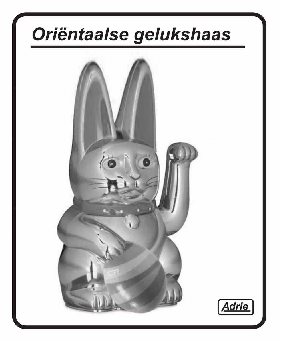 Adrietjes's tweet photo. Oriëntaalse gelukshaas

Voor een puur en positief Pasen

🐰🥚🍀🥚🐰

#pasen
#manekineko https://t.co/6OqVyaKJWy
