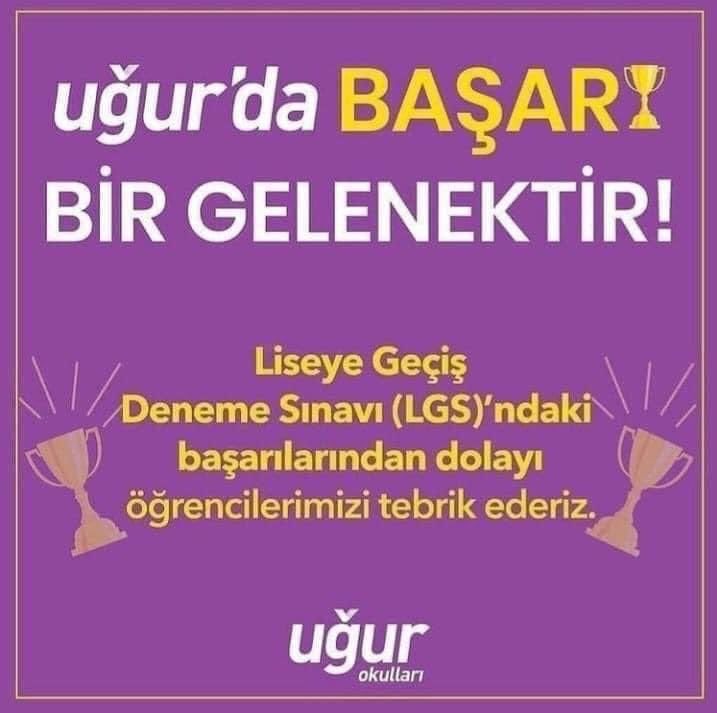 16.04.2022 tarihinde Türkiye genelinde 8.sınıflar arasında düzenlenen LGS 23'de öğrencilerimiz,
🥇Efe FARIMAZ 500 tam puan alarak Türkiye 1.si
🏅Ecrin Emine KOCABIYIK Türkiye 44.sü
🏅Mert Şükrü YILMAZ Türkiye 47.si olmuştur.
👏👏👏👏👏🧿🧿🧿🧿