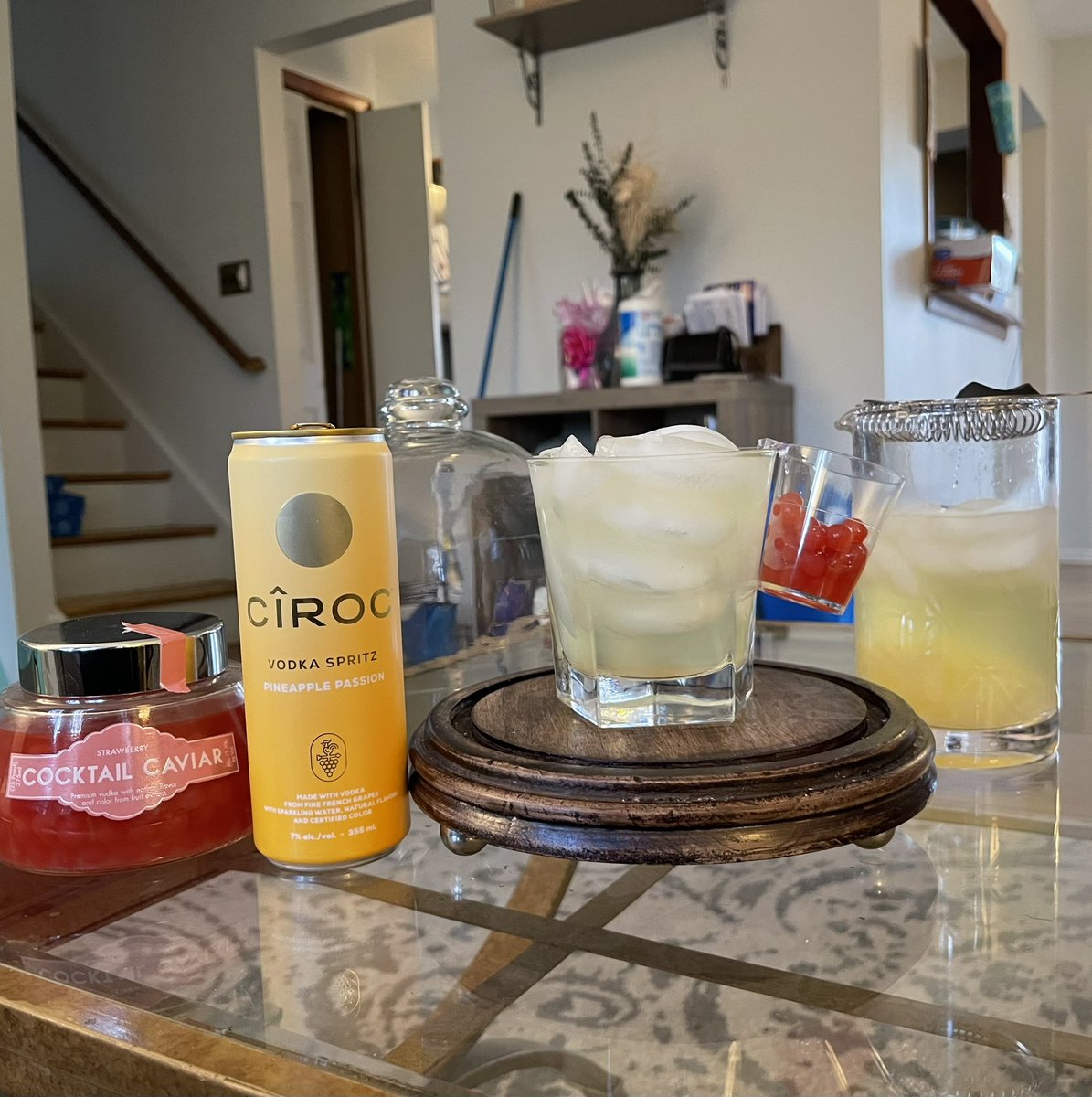 jspwilliams's tweet photo. Faith Evans

You know us UHS alum love us some Faith Evans. Here we have a mix of Malibu Pineapple, Passionfruit Rum, Pineapple Liqueur, and topped off with the Ciroc Vodka Spritz Pineapple Passion, with a side shot of Strawberry Cocktail Caviar for the end cap… I loved this one https://t.co/RbaiBPex7B
