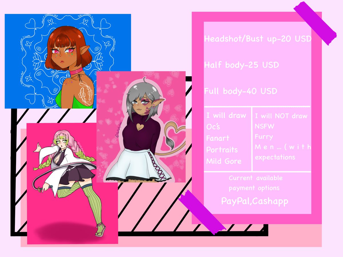 itzfluffykatz's tweet photo. Hello everyone! Here’s my official commission sheet! DM me here or Instagram for questions or inquiries! #commissionsopen #Commission #drawing https://t.co/9sKPDV2ubg