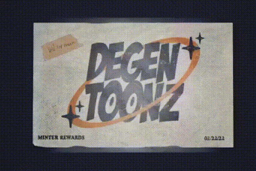 Victooorious's tweet image. 🎁🎁🎁GIVEAWAY🎁🎁🎁

I’m giving away a @DegenToonz Degen Toonz Minter Reward Card #NFT to a lucky winner!

To enter:
✅Follow me @Victooorious &amp;amp; @DegenToonz 
✅Own a @DegenToonz 
✅Like, Retweet 
✅Tag a #toonz friend

Ends in 48h ⏳
#NFTCommunity #Giveaway