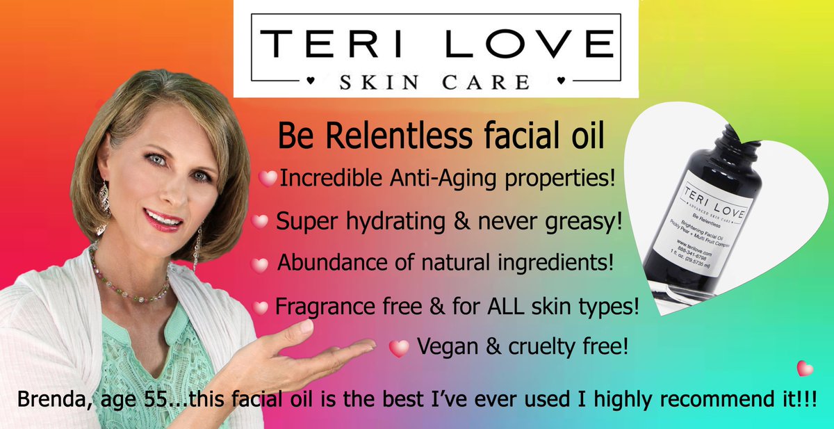 Be Relentless is an ALL-natural super fruit facial oil that will leave your skin brighter, smoother &amp; super hydrated without feeling greasy! Now with SEZZLE just make 4 easy installments of $12.75 w/ my code: BRENDALOVE terilove.com Stay Safe #skincareroutine
