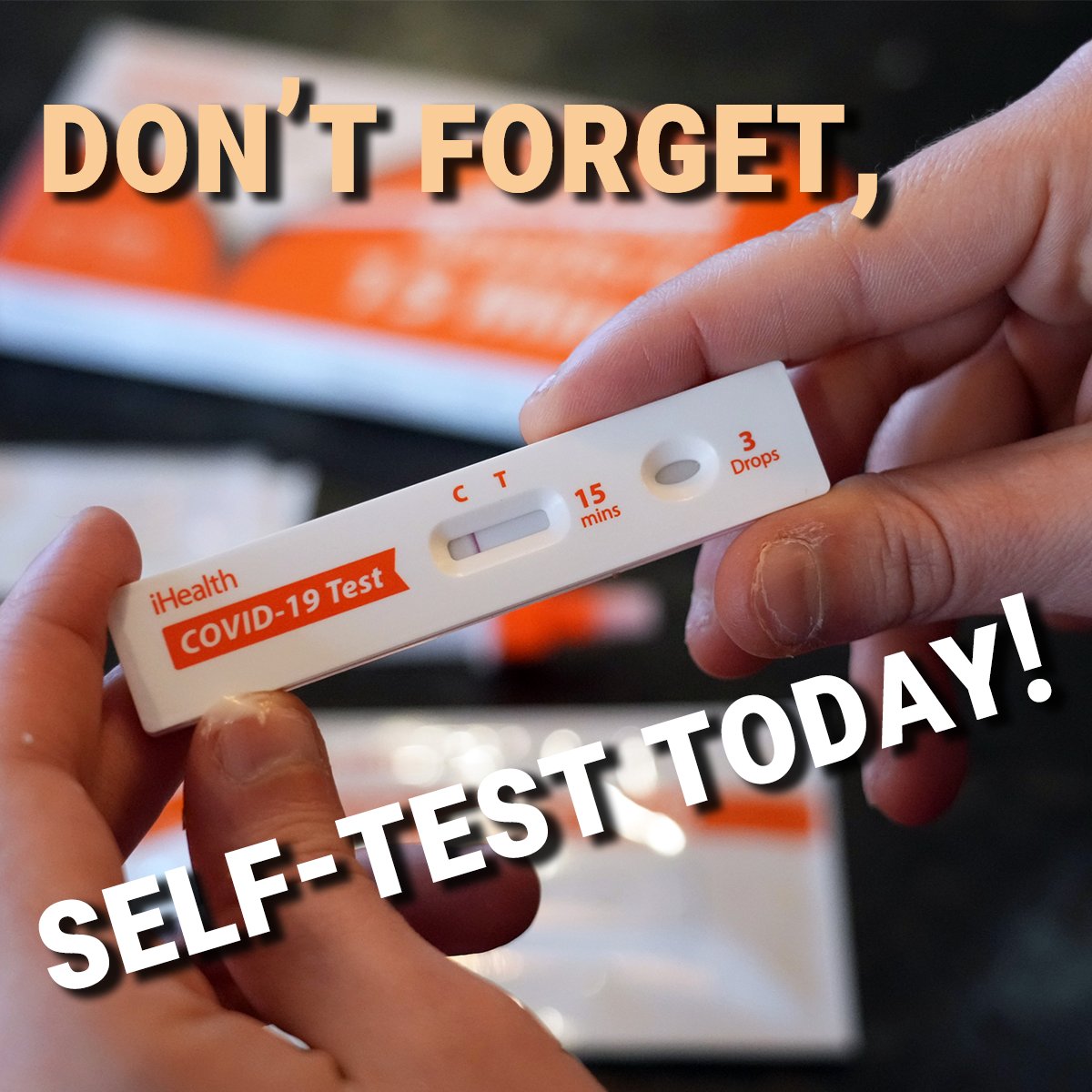 Remember to self-test for COVID before returning for school tomorrow!