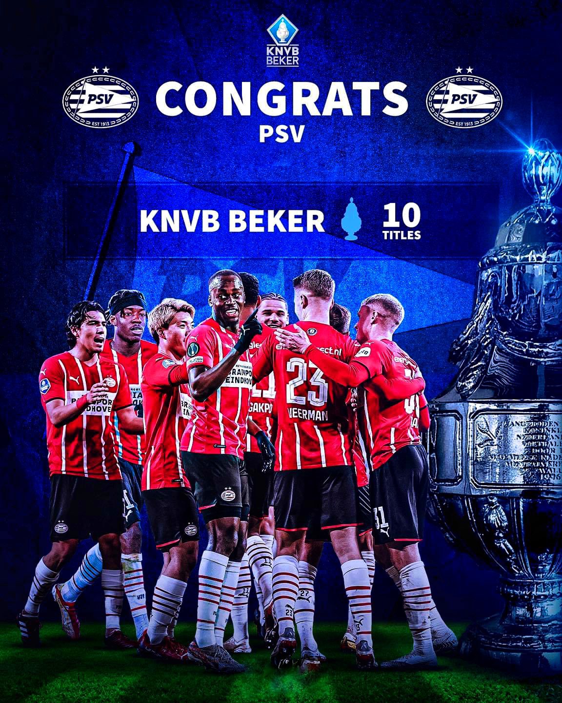 fax Ga terug Kiezelsteen FIFA World Cup Stats on Twitter: "🔴⚪️PSV is now the only third side to win  the KNVB Cup on 10+ occasions; 🔴 20-Ajax ⚪️ 13-Feyenoord 🔴 10-PSV 🔥 This  is the 1st