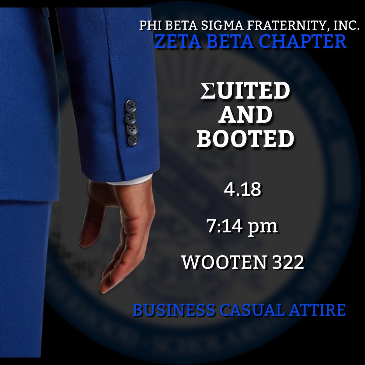 Don’t know how to dress in the workplace?

Sayless.. ZB gotchu 🤝

ΣUITED AND BOOTED 👔

4.18 | 7:14pm | Wooten 322