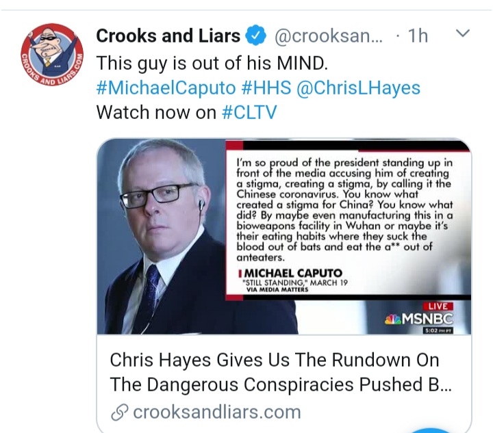 teresab06264778's tweet photo. #MichaelCaputo https://t.co/1CzaUOTjK1