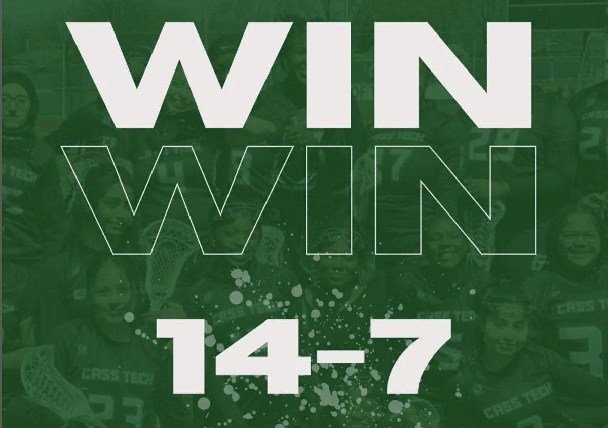 First #Win of the Season against Henry Ford yesterday, 14-7! Leading scorers were Taylor Weston and Kayla Carroll '23s with 5 goals each, Jourdan Geter-Adams '22 with 4 goals and 4 others with shots on goal. Great game, ladies! #JustTheBeginning #CassTechWLax