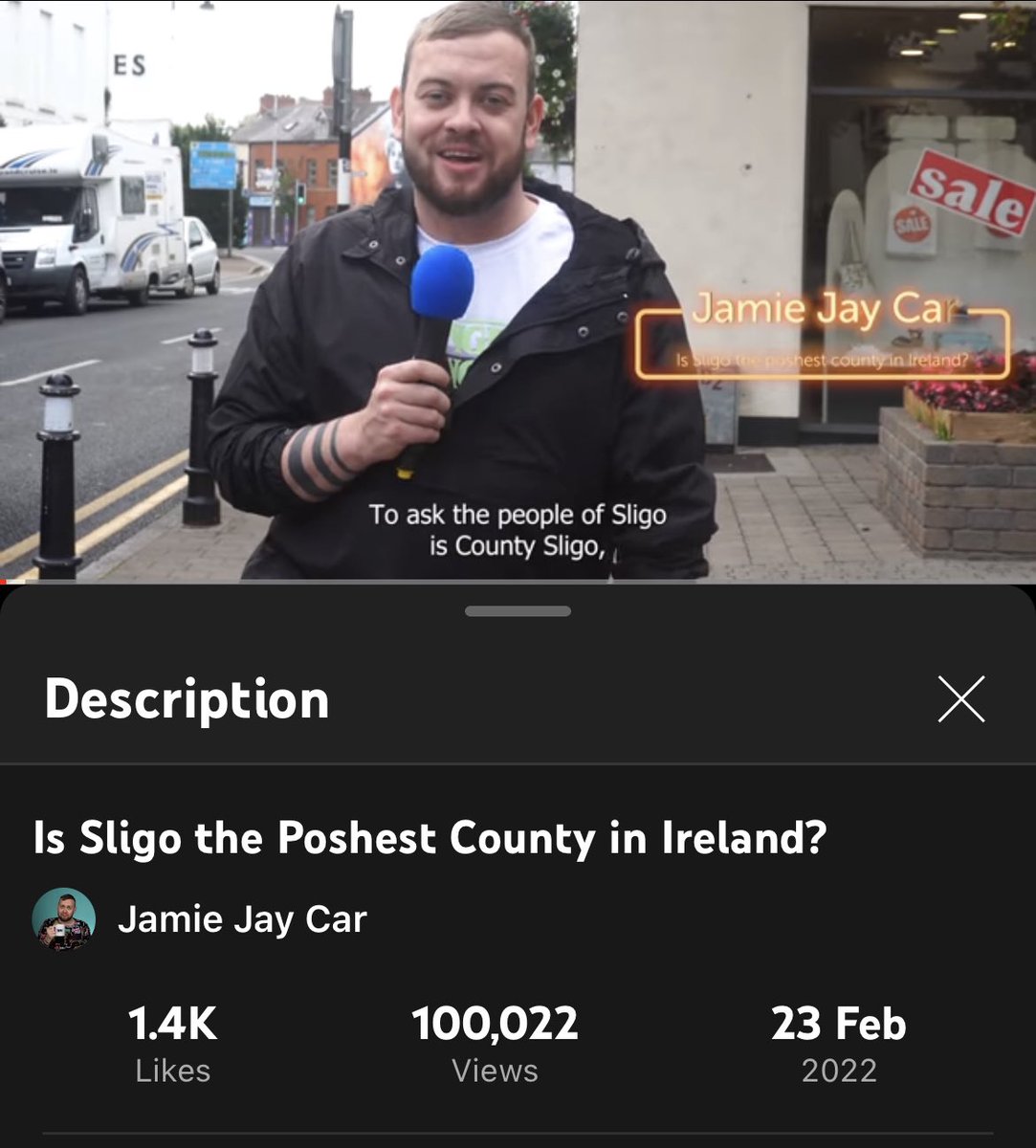 BigScreenQuiz's tweet photo. Congrats to my good buddy @JamieJayCar hitting over 100k views on his #32Counties32Questions on #YouTube about #Sligo https://t.co/ZDxwkG1fWT
Delighted for you pal 🤩🤩🤩 https://t.co/if9T5gQF7m
