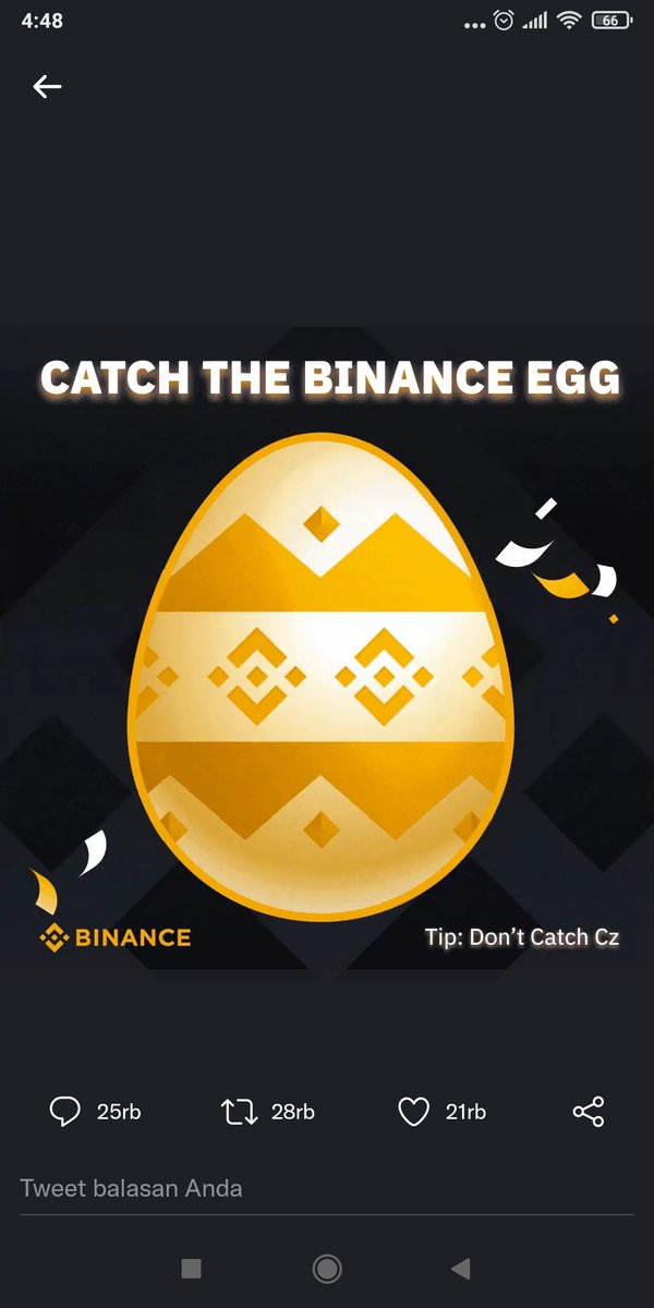 dockAr_second's tweet photo. @binance Lucky.. hh 😁😁
 #Easter2022 #BinanceEggHunt
May get some #Binance merch https://t.co/Kpllv6ECNY