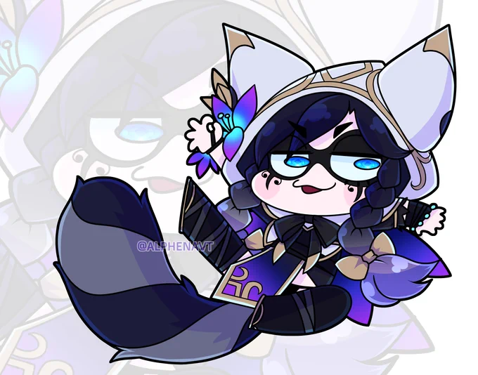 LOVE THIS TRASH GREMLIN'S NEW LOOK @snuffyowo  💜 #snuffyart 