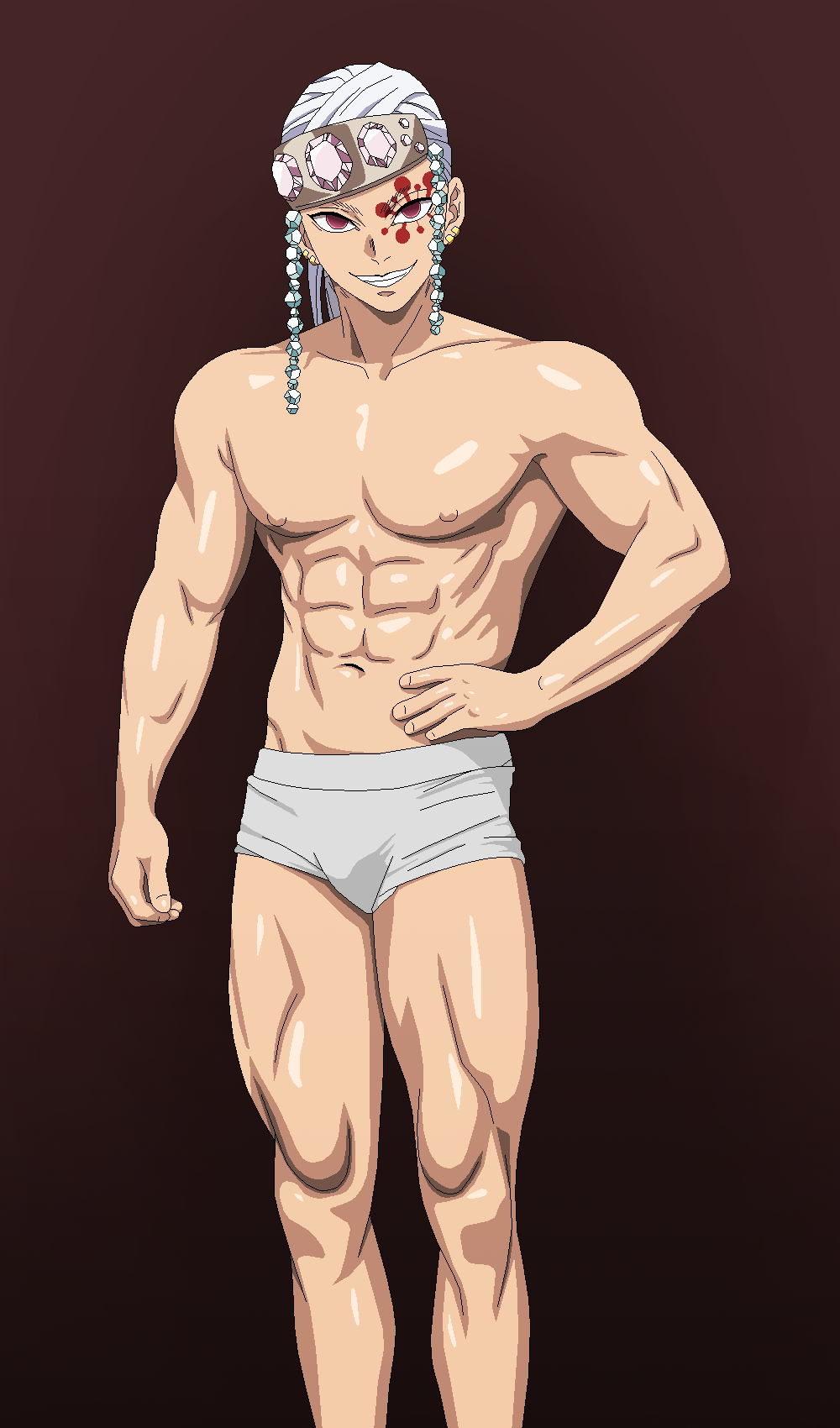 Anime boy deals abs
