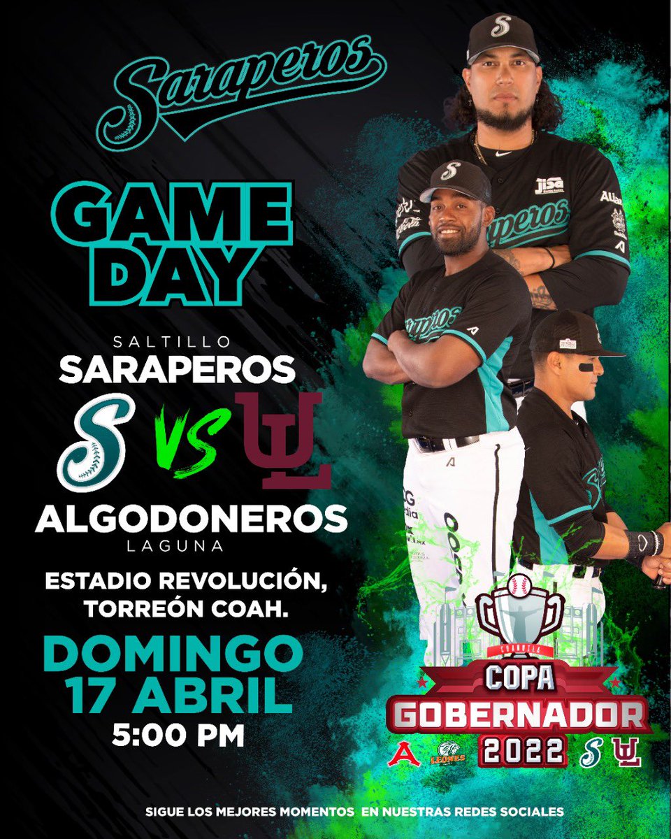 ClubSaraperos's tweet photo. ¡Hoy vamos por la COPA GOBERNADOR! 🏆⚾️, desde la comarca lagunera 🌵☀️. 

#Pretemporada 🆚 @AlgodonerosUL 

⏰ 5:00 PM

🏟 Revolución | Torreón, Coah. 

📺 AYM Sports  

📲 RSS Saraperos Network 

¡Apoyemos al Dragón del Norte 🐉🔥! https://t.co/pHY00tGvgf