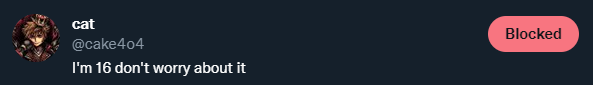 Minors
Do
Not
Interact
It's really not that hard to understand. Stay the fuck off my profile if you're not 18+.
