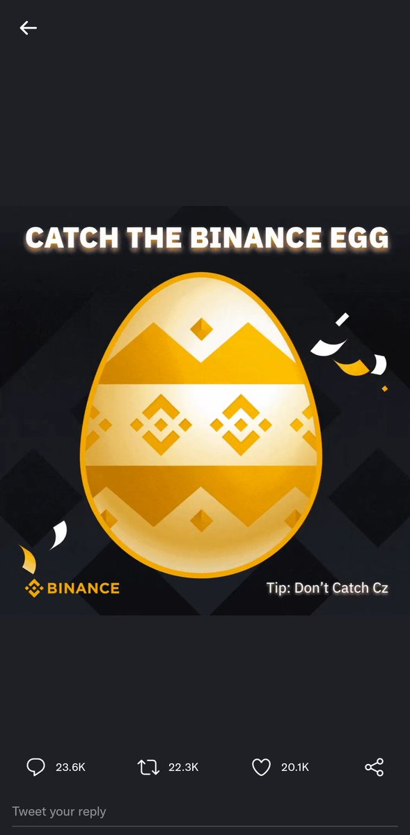 mb10790's tweet photo. #BinanceEggHunt surprisingly difficult https://t.co/t2gmfShiFX