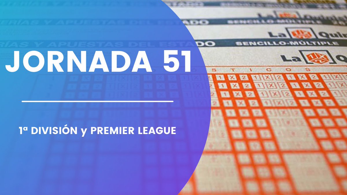 ⚽️JORNADA 51⚽️
🏆La Quiniela 1X2🏆
🔥Mi pronóstico aquí👇🏻
youtu.be/pG0P-mC0rVA
#LaQuiniela #LocoQuiniela #1X2 #BOTE #suerte #laliga123 #elplenoalquince #laliga #laliga123